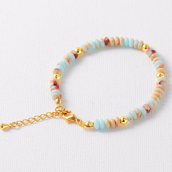 Simple Design Natural Gemstone Beaded Bracelets for Women