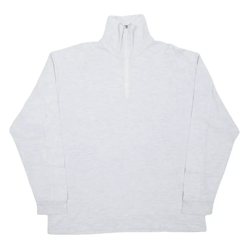 Sweatshirt Grey 1/4 Zip Mens S