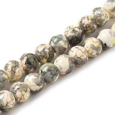 Synthetic Turquoise Dyed Camouflage Beads Strands