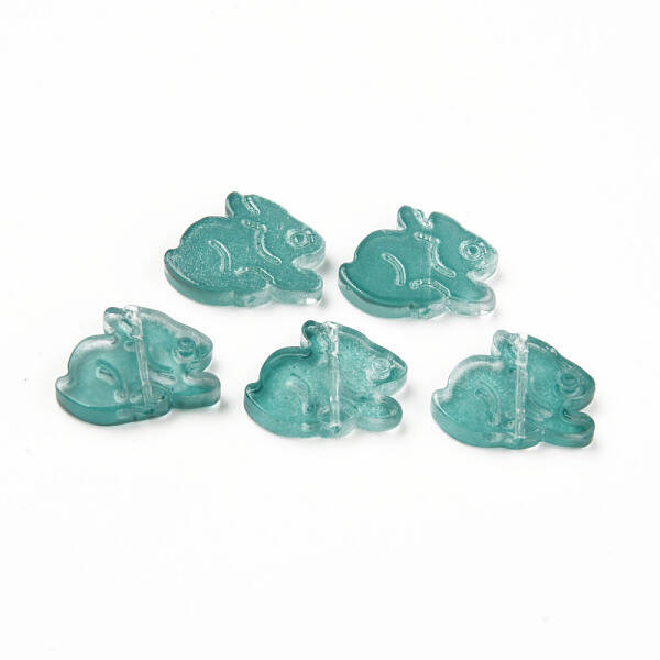 Two Tone Transparent Spray Painted Glass Beads