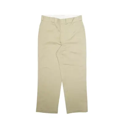 DICKIES Chino Mens Trousers Beige Regular Straight W34 L28