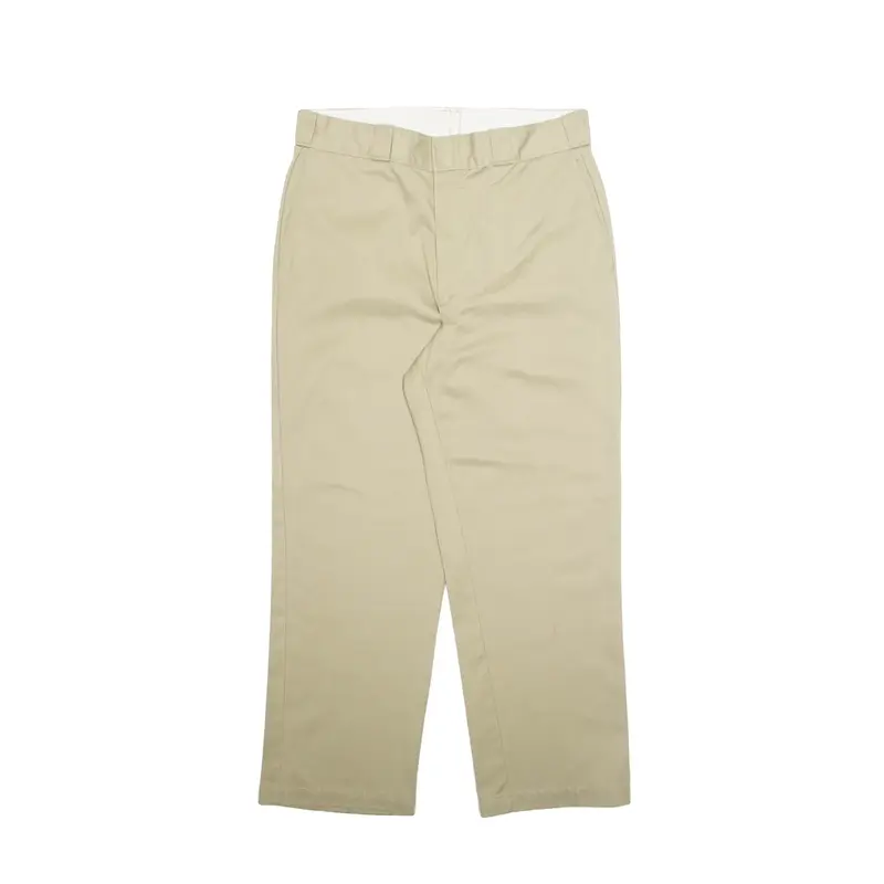 DICKIES Chino Mens Trousers Beige Regular Straight W34 L28