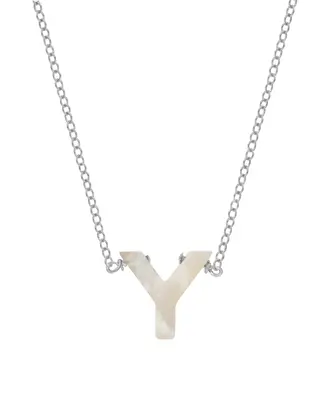 Dawn Initial Necklace | Metal Color: Silver | Style: Y