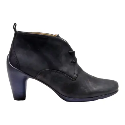 ECCO Ankle Boots Black Leather Womens UK 8