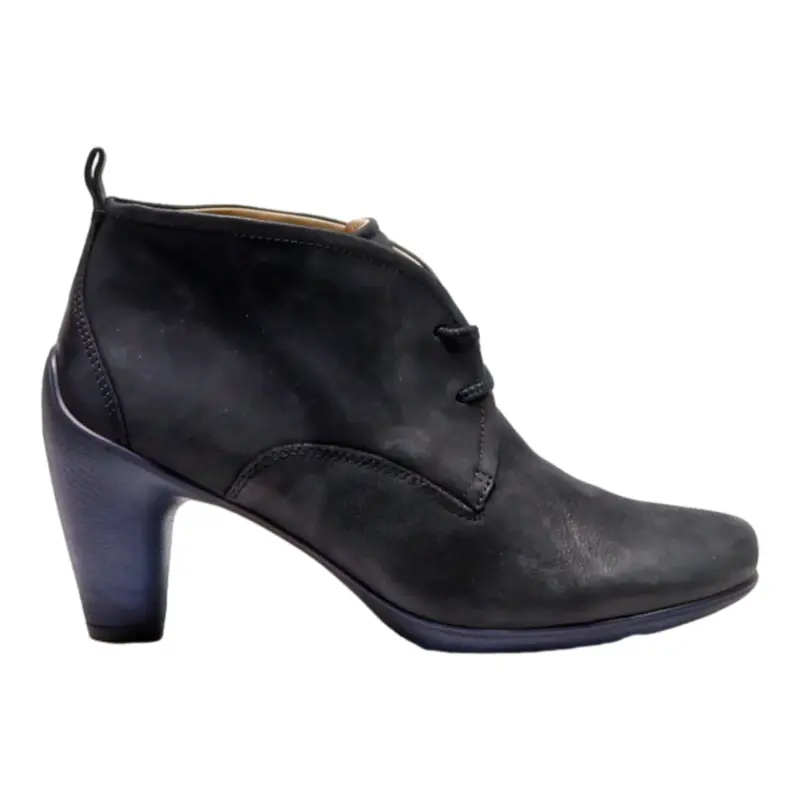 ECCO Ankle Boots Black Leather Womens UK 8