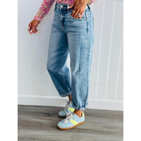 Risen Medium Rock The Night Away Barrel Jeans (Reg & Plus)