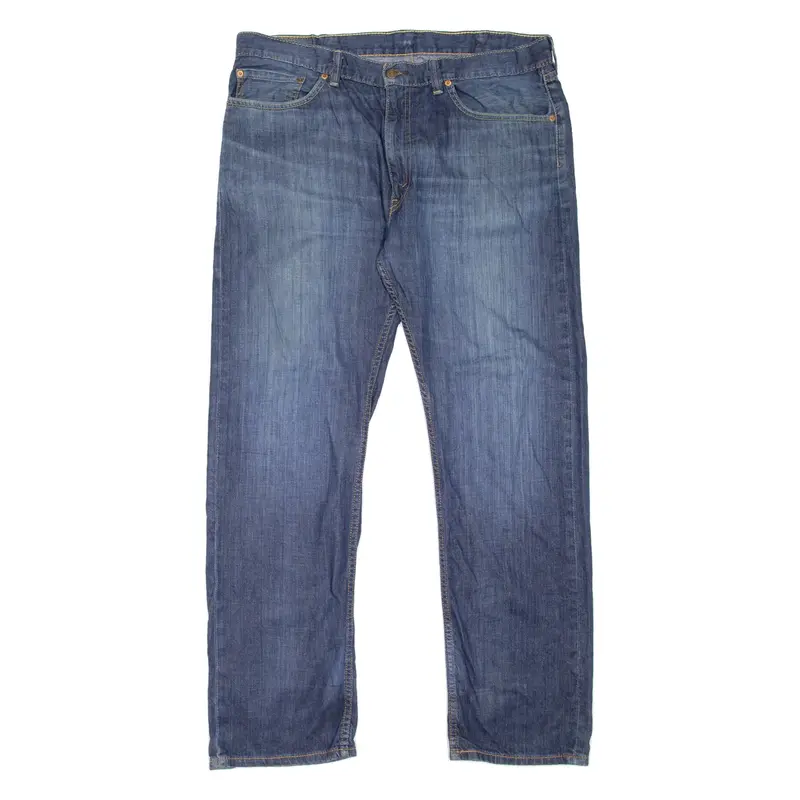LEVI'S 505 Jeans Mens Blue Regular Straight Stone Wash W38 L32
