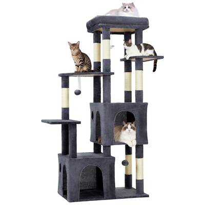 Garvee 61 Multi-Level Cat Tree for Indoor Cats, Heavy-Duty Tower for Large Adult & Maine Coon Cats with Oversized Perch, Dua...