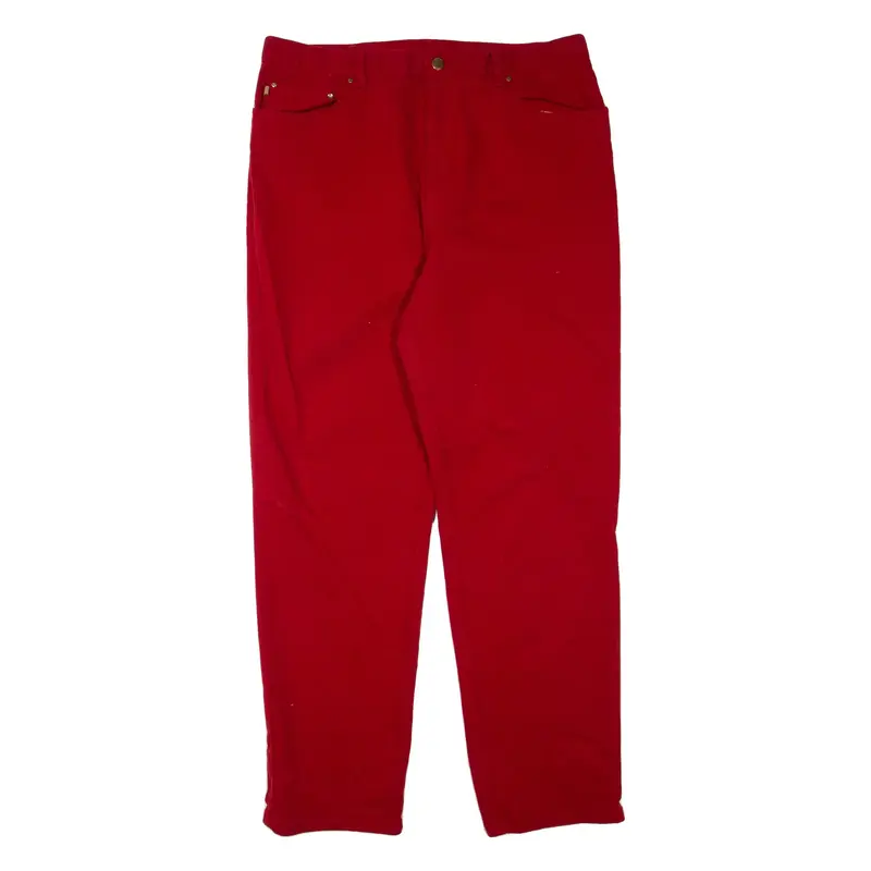 LAUREN RALPH LAUREN Womens Jeans Red Regular Straight W34 L31