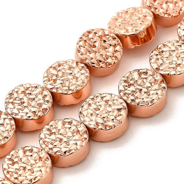 Electroplated Synthetic Non-magnetic Hematite Beads Strands