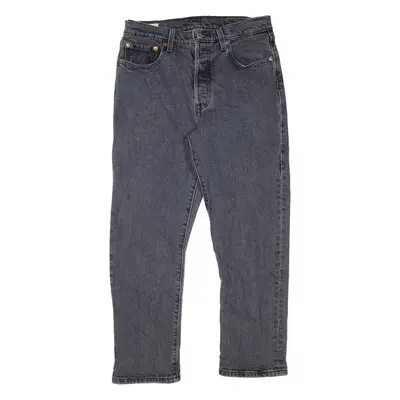 LEVI'S 501 Womens Jeans Grey Regular Straight W28 L26