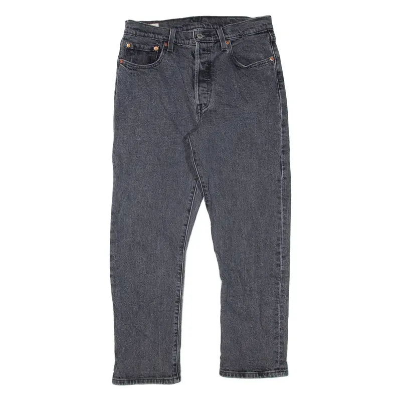 LEVI'S 501 Womens Jeans Grey Regular Straight W28 L26