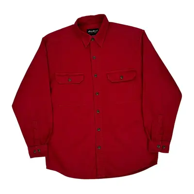 Eddie Bauer Shirt - Small Red Cotton