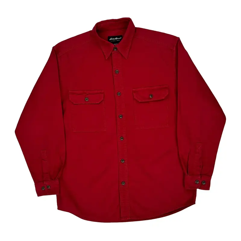 Eddie Bauer Shirt - Small Red Cotton
