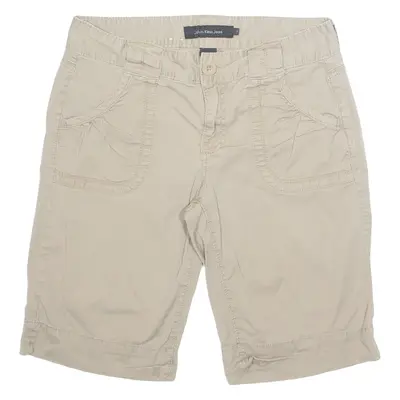 CALVIN KLEIN JEANS Womens Cargo Shorts Brown UK 6 W31