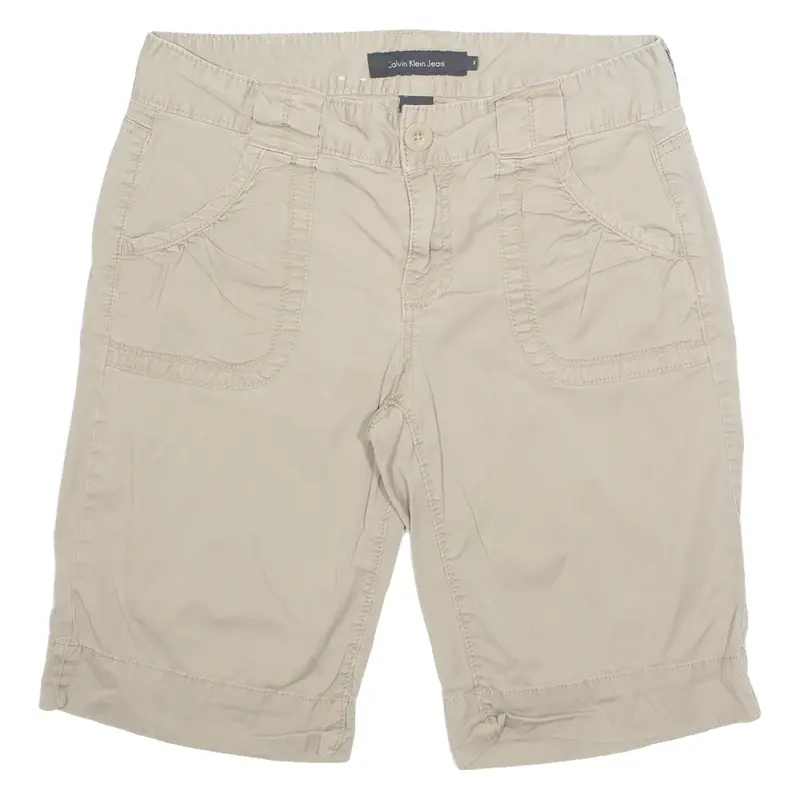 CALVIN KLEIN JEANS Womens Cargo Shorts Brown UK 6 W31