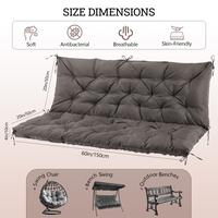【Father's Day gift】Foldable Outdoor Cushions for Patio Furniture, Waterproof Polyester Patio Furniture Cushions with Stra...
