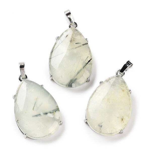 Natural Prehnite Pendants
