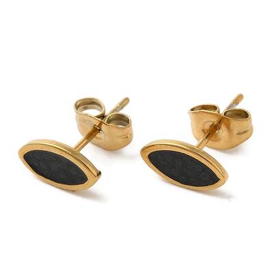 Ion Plating(IP) 304 Stainless Steel Horse Eye Stud Earrings