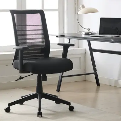 Ergonomic Office Chair with Lumbar Support, Mesh Back, Wheels, and Executive Rolling Swivel for Desk and Computer Use Black