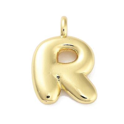 Rack Plating Brass Balloon Letter Pendants