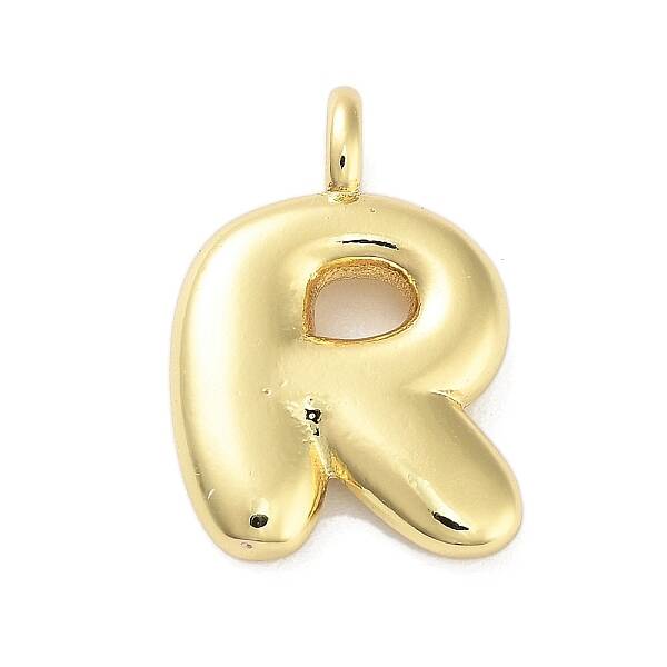 Rack Plating Brass Balloon Letter Pendants
