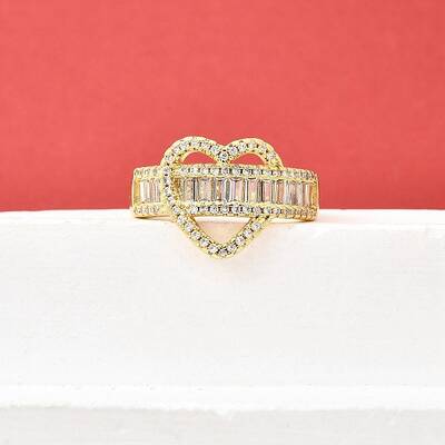 Brass Micro Pave Cubic Zirconia Cuff Rings for Women