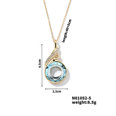 Cute and Stylish Phenix Glass Pendant Necklace