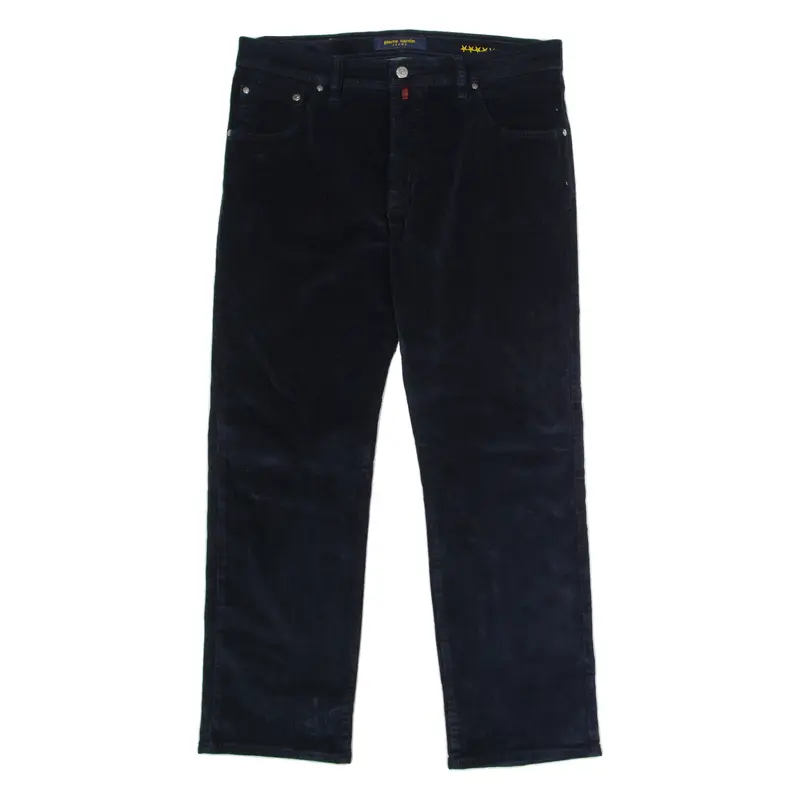 PIERRE CARDIN Deauville Mens Corduroy Trousers Blue Regular Straight W36 L30