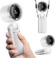 LBEUS Portable Handheld Turbo Fan ,5 Gear Wind, with Digital Display, 4000mAh Battery Operated, Up to 10 Working Hours, vorte...