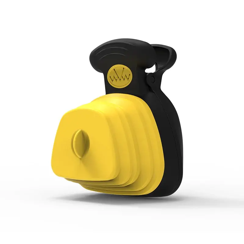 Pet Dog Poop Bag Dispenser Travel Foldable Poop Spoon | Color: Yellow | Size: Small