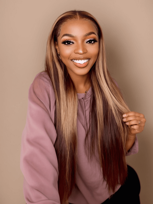 UNice Blonde Highlight Piano Color Silky Straight Hair 3 Bundles Deal