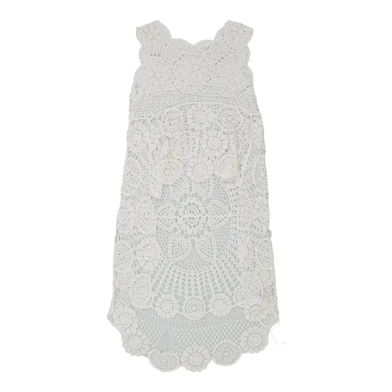 Unbranded Crochet Top - Medium White Cotton