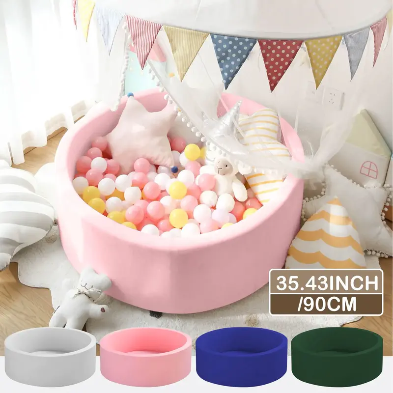 Foam Ball Pit, Balls Pits for Toddlers, Soft Round Kiddie Baby Sponge Playpen Ball Pool for Kids, Ideal Gift for Babies Indoo...