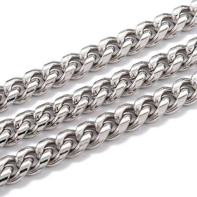 Tarnish Resistant 304 Stainless Steel Cuban Link Chain