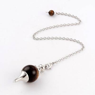 Natural Tiger Eye Sphere Dowsing Pendulums