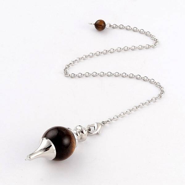 Natural Tiger Eye Sphere Dowsing Pendulums