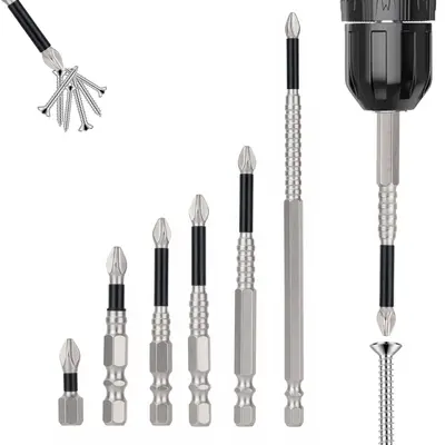 K5 Impact-Resistant Screwdriver Bit Set, lmpact Driver Non-Slip Bit Set, High Magnetic Screwdriver Drill Bit, Upgrade Strong ...