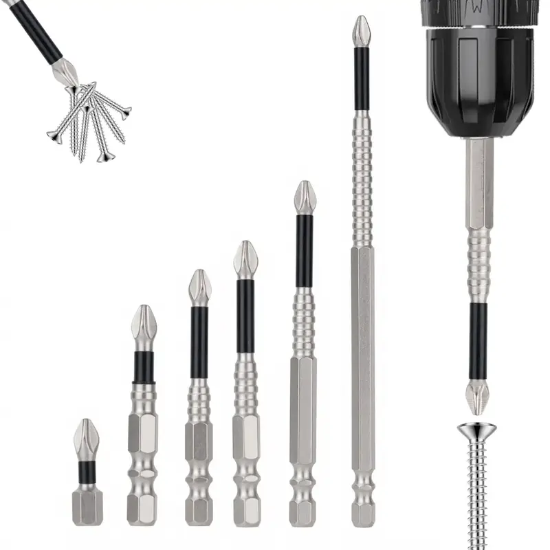 K5 Impact-Resistant Screwdriver Bit Set, lmpact Driver Non-Slip Bit Set, High Magnetic Screwdriver Drill Bit, Upgrade Strong ...