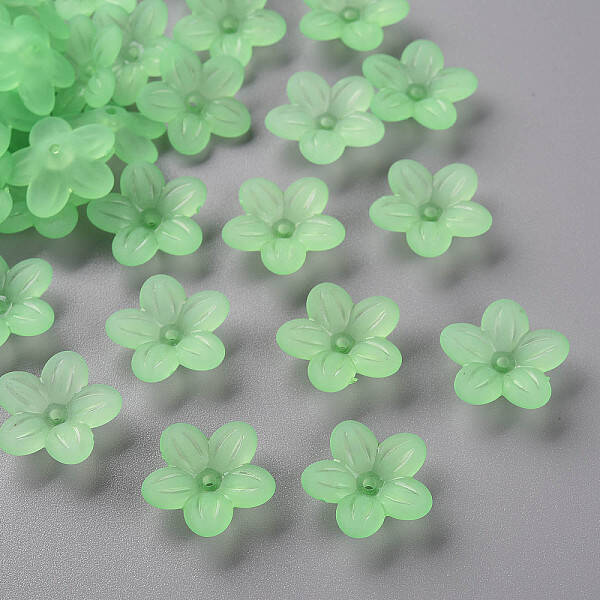 Frosted Acrylic Bead Caps