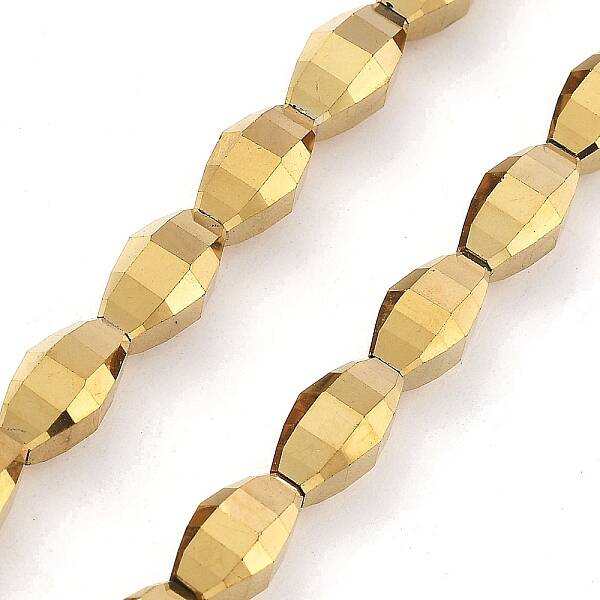 Electroplate Transparent Glass Beads Strands