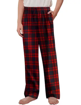 Arshiner Boys Pajama Pants Long Sleep Plaid Pants Soft Lounge Pj Bottoms with Pockets Cozy Sleepwear Pajamas