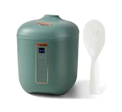 CHACEEF Mini Rice Cooker 2-Cups Uncooked by Dezin, 1.2L Portable Non-Stick, Smart Control Multifunction Small Travel Cooker w...
