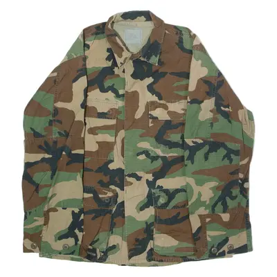 US Army Mens Military Jacket Green USA Camouflage M