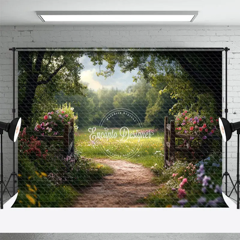 Aperturee Green Plant Floral Garden Fence Natural Backdrop, 3X2FT(1MX0.6M), 14 USD, spring backdrops, ENHD1J87-M