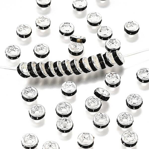 Brass Grade A Rhinestone Spacer Beads