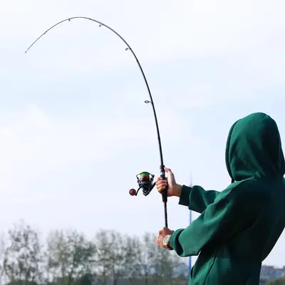 Fishing Rod, Carbon Fiber Lightweight Spinning Rod and Casting Rod, Max Drag 10kg Carp Rod for Bass Pike Fishing Tools, Flyfi...