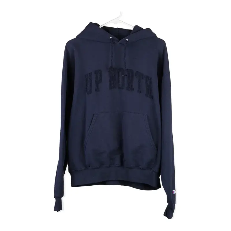 Up North Champion Hoodie - Large Navy Cotton Blend