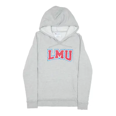 CHAMPION LMU USA Hoodie Grey Pullover Womens M