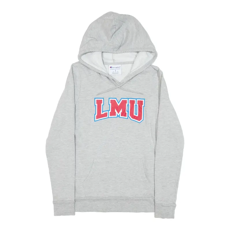 CHAMPION LMU USA Hoodie Grey Pullover Womens M